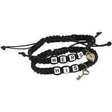Carica l'immagine nel visualizzatore di Gallery, Emma Lui e lei con Lucchetto e Chiave Coppia Braccialetto Lovers bracciali... - Ilgrandebazar