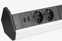 Carica l'immagine nel visualizzatore di Gallery, Presa ad angolo 2x Schuko, USB per cucina, ufficio, mobili. con...