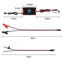 Carica l'immagine nel visualizzatore di Gallery, URAQT Caricabatteria Auto, 12V/24V 8A Multi Protezioni Caricatore Rosso - Ilgrandebazar