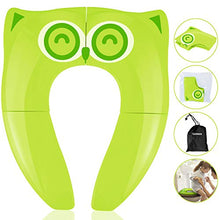 Carica l'immagine nel visualizzatore di Gallery, UPGRADE Gimars Riduttore WC per Bambini/Sedile Antiscivolo Portatile Verde