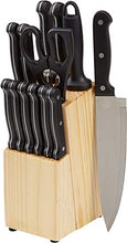 Carica l'immagine nel visualizzatore di Gallery, AmazonBasics - Set di 14 coltelli con ceppo - Ilgrandebazar