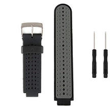 Carica l'immagine nel visualizzatore di Gallery, Fit-power Cinturino di Ricambio per smartwatch Garmin Forerunner Black&amp;Grey - Ilgrandebazar