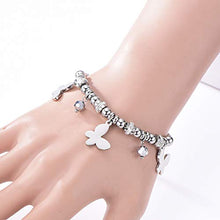 Carica l'immagine nel visualizzatore di Gallery, Braccialetti Pop-corn per le donne, Bracciale con ciondolo Charm #5 Farfalla - Ilgrandebazar