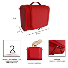 Carica l'immagine nel visualizzatore di Gallery, Beauty Case Da Viaggio Uomo Donna Moderno Morbido Elegante 1a Classe Rosso - Ilgrandebazar