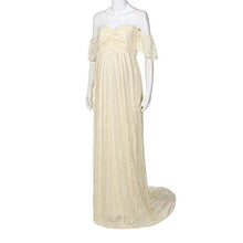 Carica l'immagine nel visualizzatore di Gallery, Topgrowth Estate Donne off Spalla Tagliare Il Collo Solido Maxi M, Beige - Ilgrandebazar