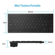 Carica l'immagine nel visualizzatore di Gallery, OMOTON Tastiera Bluetooth per Android, Compatibile con Samsung o Huawei Nera