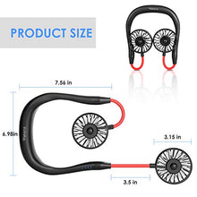 Carica l'immagine nel visualizzatore di Gallery, Ventilatore Portatile Personale,Ventilatore Indossabile da Nero