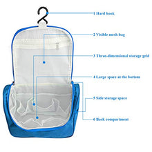 Carica l'immagine nel visualizzatore di Gallery, CINEEN Appendere Beauty Case da Viaggio Borsa Toilette Impiccagione Blu - Ilgrandebazar