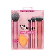 Carica l'immagine nel visualizzatore di Gallery, Real Techniques Everyday Essentials - Set completo di pennelli da trucco per...