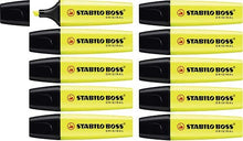 Carica l'immagine nel visualizzatore di Gallery, Evidenziatore - STABILO BOSS ORIGINAL - Confezione da 10 - Giallo - Ilgrandebazar