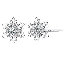 Carica l'immagine nel visualizzatore di Gallery, HAISWET - Orecchini a perno a forma di fiocco neve, in argento Sterling... - Ilgrandebazar
