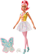 Carica l'immagine nel visualizzatore di Gallery, Barbie Dreamtopia Bambola Tema Caramelle Colorate con Capelli e Ali Rosa,... - Ilgrandebazar