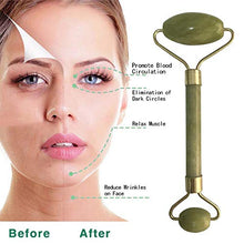 Carica l'immagine nel visualizzatore di Gallery, Jade roller Massager, rulli di giada per viso e collo,Gua Sha... - Ilgrandebazar