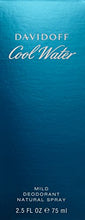 Carica l'immagine nel visualizzatore di Gallery, Davidoff Cool Water Deodorante Spray, Uomo, 75 ml