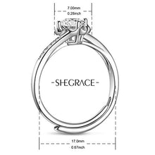 Carica l'immagine nel visualizzatore di Gallery, SHEGRACE Anello da Donna in 925 Argento Puro, Fiore con AAA Cubic Zirconia,... - Ilgrandebazar