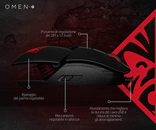 Carica l'immagine nel visualizzatore di Gallery, HP - Gaming Omen Reactor Mouse Gaming, 6 Tasti Programmabili, Tempo di...