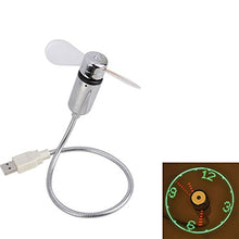 Carica l'immagine nel visualizzatore di Gallery, TRIXES Ventilatore Flessibile USB da Tavolo con Orologio