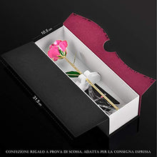 Carica l'immagine nel visualizzatore di Gallery, FORGIFTING Fiore di Vera Rosa Placcata con Oro 24K, Rose Conservate - Ilgrandebazar