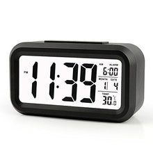 Carica l'immagine nel visualizzatore di Gallery, Cisixin Display LCD Digitale Sveglia Snooze di Ripetizione Nero - Ilgrandebazar