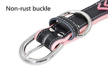 Carica l'immagine nel visualizzatore di Gallery, SLZZ Collare per Cani Imbottito in Pelle S:10.6-13'',4/5''width, Pink