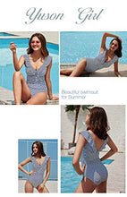 Carica l'immagine nel visualizzatore di Gallery, Yuson Girl Bikini Intero Sexy Donna,V Neck Swimsuit Push L, Blu