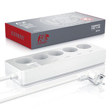 Carica l'immagine nel visualizzatore di Gallery, Bearware - Multipresa elettrica a 5 Vie con 4 x USB 6.0A 30 Watt - 5 Prese - Ilgrandebazar