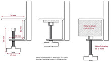 Carica l'immagine nel visualizzatore di Gallery, dobar 10854 - Supporto decorativo per balcone in metallo, colonne di...