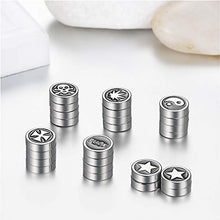 Carica l'immagine nel visualizzatore di Gallery, Flongo 6 Paia 1CM Orecchini Punk Magnetici Unisex, senza buco, in... - Ilgrandebazar