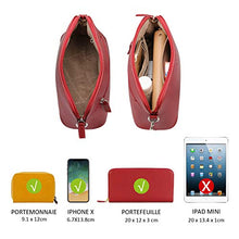 Carica l'immagine nel visualizzatore di Gallery, David Jones - Piccola Borsa a Tracolla Spalla Donna Catena - Mano Rosso