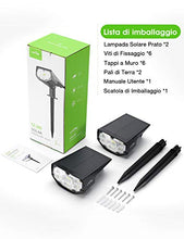 Carica l'immagine nel visualizzatore di Gallery, LITOM 12 LED Luci Solari da Esterno, IP67 Faretti a Paesaggio 2 pezzi