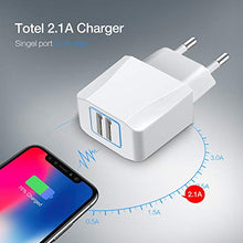 Carica l'immagine nel visualizzatore di Gallery, Luvfun [2 Pack] Caricatore USB da Muro, 2 Porte (5V/2.1A) 2 Pack - Ilgrandebazar