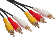 Carica l'immagine nel visualizzatore di Gallery, Triplo cavo RCA fono CVBS AR AL da maschio a maschio, per audio, video, TV e... - Ilgrandebazar