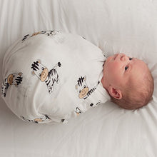Carica l'immagine nel visualizzatore di Gallery, CuddleBug Mussole Neonato Pacco da 4 - Copertina neonato Amici di Safari - Ilgrandebazar