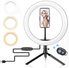 Carica l'immagine nel visualizzatore di Gallery, ANDYLV Luce Tik Tok LED Anello Treppiedi,10 Pollici Ring Light Nero