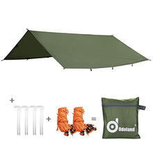 Carica l'immagine nel visualizzatore di Gallery, Odoland Tarp Tenda Parasole da Spiaggia con Ancoraggio a Sabbia e Corde...