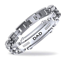 Carica l'immagine nel visualizzatore di Gallery, COOLMAN Bracciale da Uomo Regolabile per papà Papa Dad con Acciaio - Ilgrandebazar