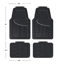 Carica l'immagine nel visualizzatore di Gallery, AmazonBasics - Set da 4 tappetini in gomma per auto, SUV, camion, Nero