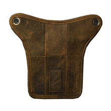 Carica l'immagine nel visualizzatore di Gallery, Xieben Vintage Leather Drop Leg Bag per Uomini Donne Marsupio #04deepbrown