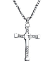 Carica l'immagine nel visualizzatore di Gallery, Paialco da Uomo in Argento Sterling Grande Ciondolo a Forma di Croce con... - Ilgrandebazar