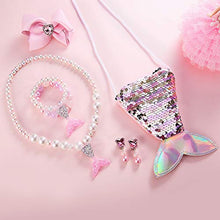 Carica l'immagine nel visualizzatore di Gallery, PowerKing Collana per Bambini, Set di Gioielli da Principessa con Rosa