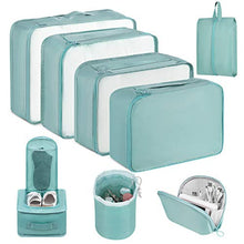 Carica l'immagine nel visualizzatore di Gallery, Organizer Valigie, Newdora Set di 8 Valigia Blu Chiaro