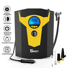 Carica l'immagine nel visualizzatore di Gallery, SKEY Compressore Aria Portatile Auto, 12V 150 PSI Mini Pompa Elettrica nero