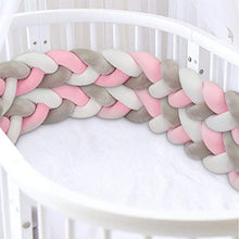 Carica l'immagine nel visualizzatore di Gallery, Luchild Paracolpi Lettino Neonato Culla 2m Grigio+Bianco+Rosa