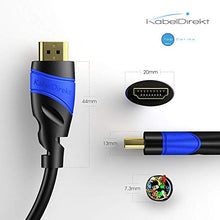 Carica l'immagine nel visualizzatore di Gallery, KabelDirekt Cavo HDMI 4K, Compatibile con 2.0a/b, 2.0, 20 m, Nero/Blu - Ilgrandebazar