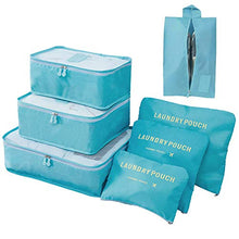 Carica l'immagine nel visualizzatore di Gallery, Meowoo Organizer per Valigie 7 pezzi Viaggio, Cubo 7pcs-lago Blu
