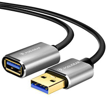 Carica l'immagine nel visualizzatore di Gallery, POSUGEAR Cavo Prolunga USB 3.0 2M, Placcato oro 2M