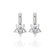 Carica l'immagine nel visualizzatore di Gallery, butterfly Bambine Ragazze Argento Orecchini Vero Swarovski Elements Chiaro