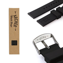 Carica l'immagine nel visualizzatore di Gallery, Archer Watch Straps | Ricambio di Cinturino Silicone per Uomo e 22mm, Nero - Ilgrandebazar