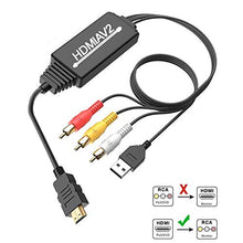 Carica l'immagine nel visualizzatore di Gallery, HDMI a RCA Convertitore Adattatore, da 1080P a AV 3RCA CVB Convertitore... - Ilgrandebazar