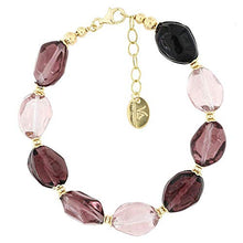 Carica l'immagine nel visualizzatore di Gallery, Venetiaurum - Bracciale Da Donna Con Perle Colore Ametista In Vetro...